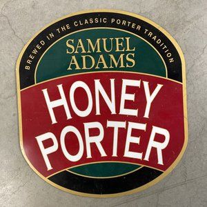Samuel Adams Beer Honey Porter Hanging Tin Sign 17.25”x15.5”